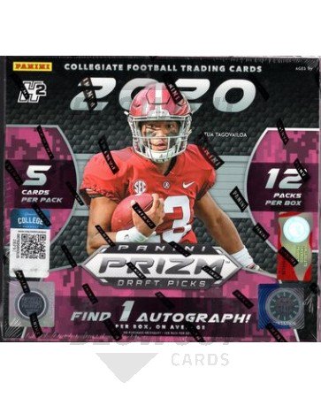 2020 Panini Prizm Collegiate Draft Picks Football Hobby Hybrid Box