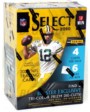 2020 Panini Select Football Tri-Color Die-Cut Prizm Blaster Box