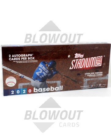 2020 Topps Stadium Club Baseball Hobby Box