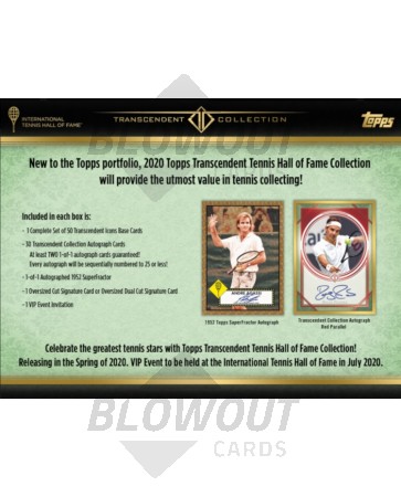 2020 Topps Transcendent Tennis Hall of Fame Collection Case
