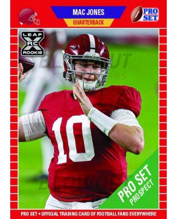 2021 Pro Set PS6 Mac Jones Rookie Card - 10 Card Lot