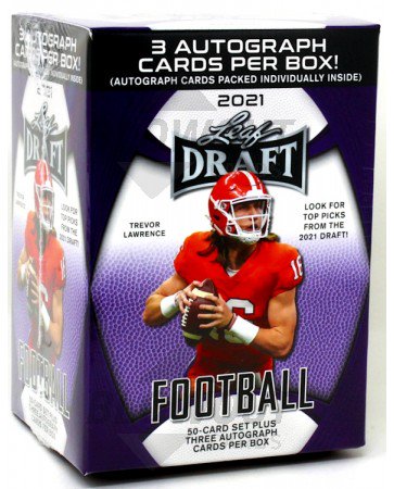 2021 Leaf Draft Football Premium Hobby Blaster Box