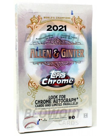 2021 Topps Allen & Ginter Chrome Baseball Hobby 12 Box Case
