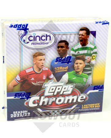 2021/22 Topps Chrome SPFL Scottish Premier League Soccer Hobby 12 Box Case