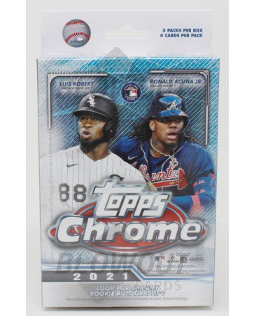 2021 Topps Chrome Baseball Hanger Pack 20 Box Lot