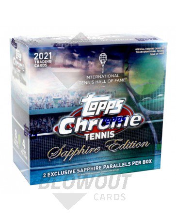 2021 Topps Chrome Tennis Sapphire Edition 10 Box Case