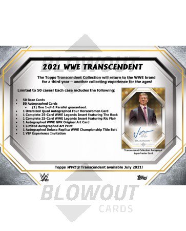 2021 Topps WWE Transcendent Collection Wrestling Case