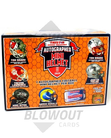 2021 Tristar Hidden Treasures Football Mini Helmet Series 2 Box