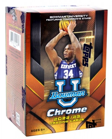 2022/23 Bowman University Chrome Basketball Blaster 40 Box Case