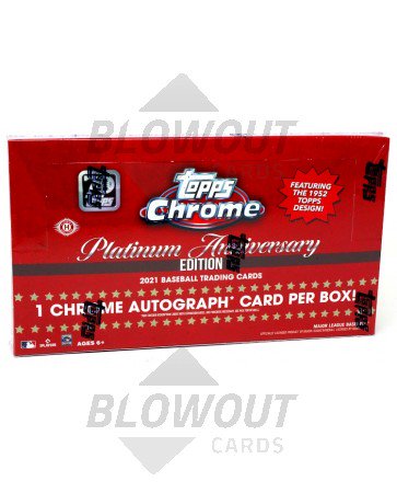 2021 Topps Chrome Platinum Anniversary Baseball Hobby 12 Box Case