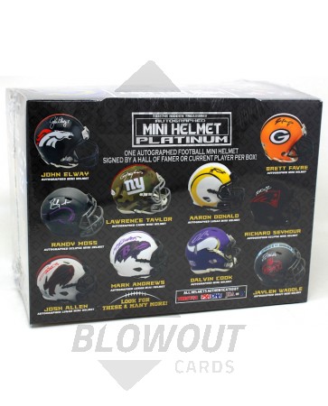 2022 Tristar Hidden Treasures Football Mini Helmet Platinum Edition Box