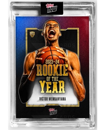 2023/24 Topps Now Victor Wembanyama Rookie Of The Year Card