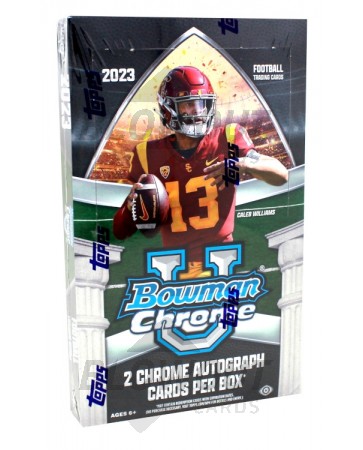 2023 Bowman Chrome University Football Hobby 12 Box Case
