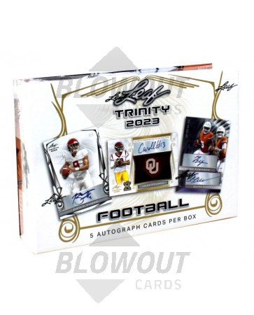 2023 Leaf Trinity Football Hobby 10 Box Case