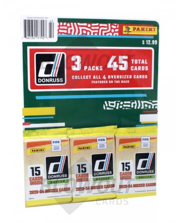 2023/24 Panini Donruss Soccer 3 Pack Multi-Pack w/ Oversized Card