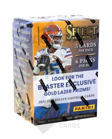 2023 Panini Select Draft Picks Football Gold Lazer Blaster Box