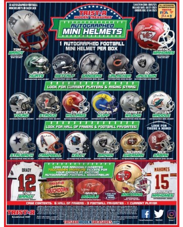 2023 Tristar Hidden Treasures Football In-Season Mini Helmet 10 Box Case