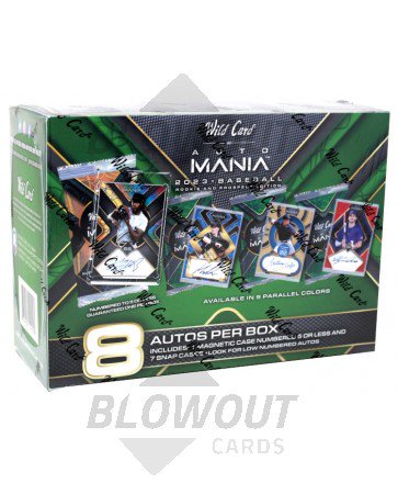2023 Wild Card Auto Mania Rookie & Prospect Edition Baseball Hobby 12 Box Case