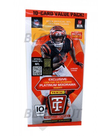 2024 Panini Totally Certified Football Fat Pack - 12 Pack Lot