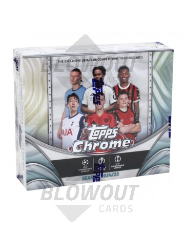 2024/25 Topps UEFA Club Competitions Chrome Soccer Jumbo 8 Box Case