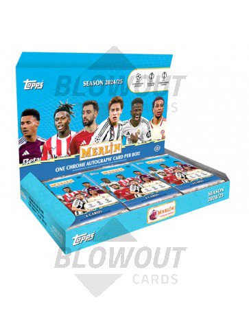 2024/25 Topps UEFA Club Competitions Merlin Chrome Soccer Hobby Box