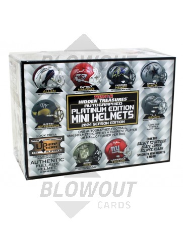 2024 Tristar Hidden Treasures Football Mini Helmet Platinum Season Edition 8 Box Case