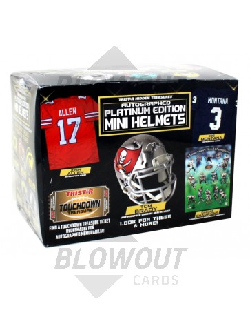 2024 Tristar Hidden Treasures Football Mini Helmet Platinum Edition 8 Box Case