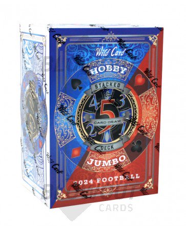 2024 Wild Card Five Card Draw Stacked Deck Football Hobby Jumbo 20 Box Case