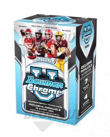 2025 Bowman Chrome University Football Blaster Box