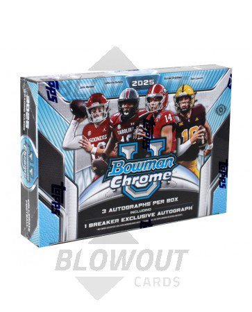 2025 Bowman Chrome University Football Breaker's Delight 10 Box Case