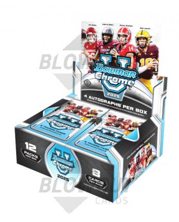 2025 Bowman Chrome University Football Jumbo 8 Box Case