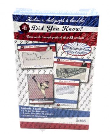 2025 Historic Autographs Did You Know Box