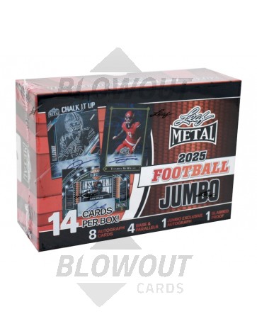 2025 Leaf Metal Football Jumbo 8 Box Case
