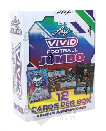 2025 Leaf Vivid Football Jumbo 8 Box Case