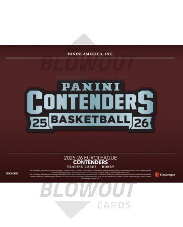 2025/26 Panini Contenders EuroLeague Basketball Hobby Box