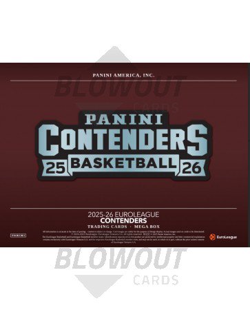 2025/26 Panini Contenders EuroLeague Basketball Hobby Mega Box