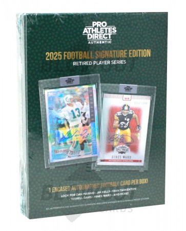 2025 Pro Athletes Direct Retired Player Signature Edition Football Box