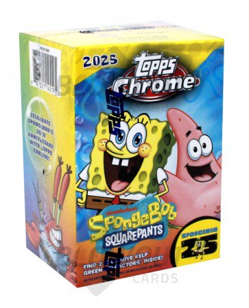 2025 Topps Chrome Spongebob Squarepants 25th Anniversary Blaster Box