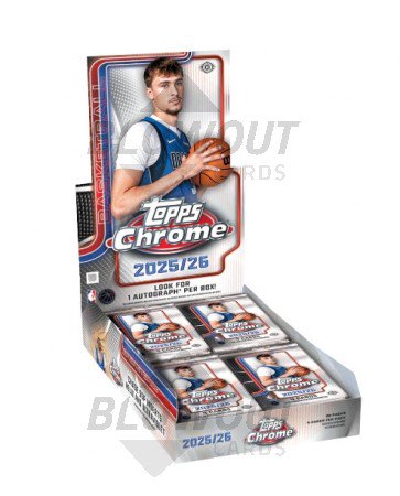 2025/26 Topps Chrome Basketball Hobby 12 Box Case