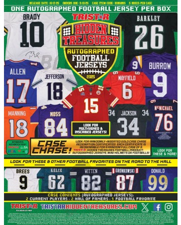 2025 Tristar Hidden Treasures Autographed Football Jerseys Edition Series 2 Box