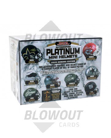 2026 Tristar Hidden Treasures Autographed Football Platinum Mini Helmets Honors Edition 8 Box Case