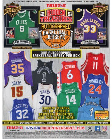 2025 Tristar Hidden Treasures Autographed Basketball Jersey Box