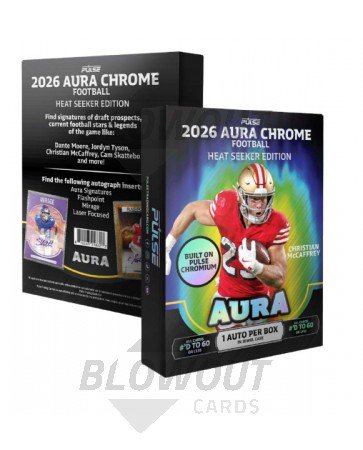 2026 Pulse Aura Chrome Football Heat Seeker 24 Box Case