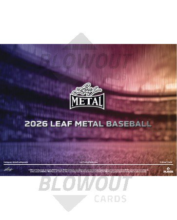 2026 Leaf Metal Baseball Hobby 10 Box Case