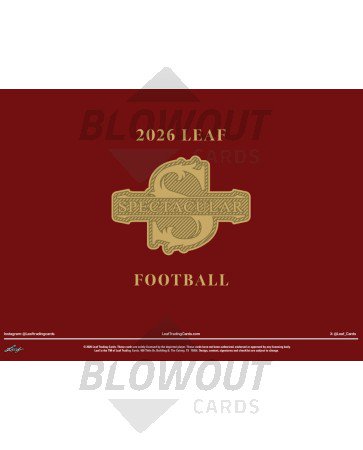 2026 Leaf Spectacular Football 3 Box Case