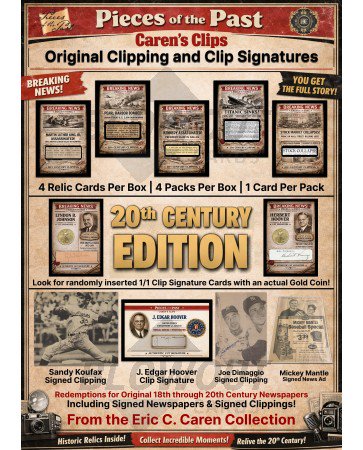 2026 Pieces of the Past Caren's Clips 20th Century Edition 10 Box Case