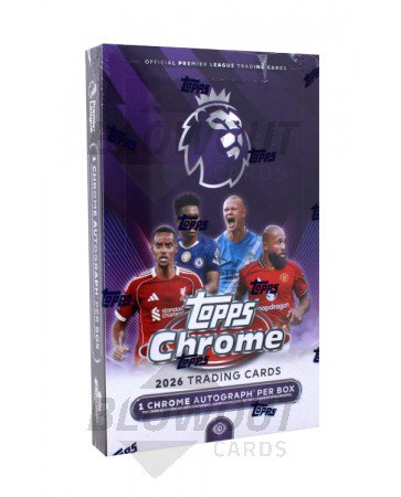 2026 Topps Chrome Premier League Soccer Hobby 12 Box Case