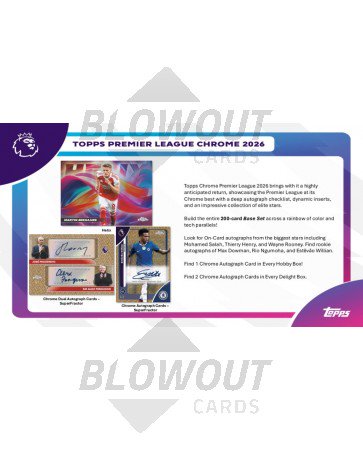 2026 Topps Chrome Premier League Soccer Breaker's Delight Box