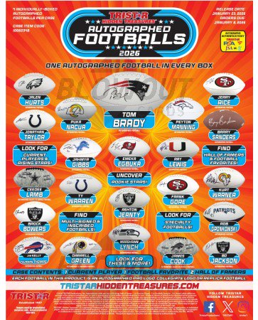 2026 Tristar Hidden Treasures Autographed Footballs Box