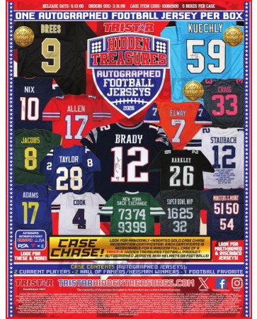 2026 Tristar Hidden Treasures Autographed Football Jerseys Edition Box